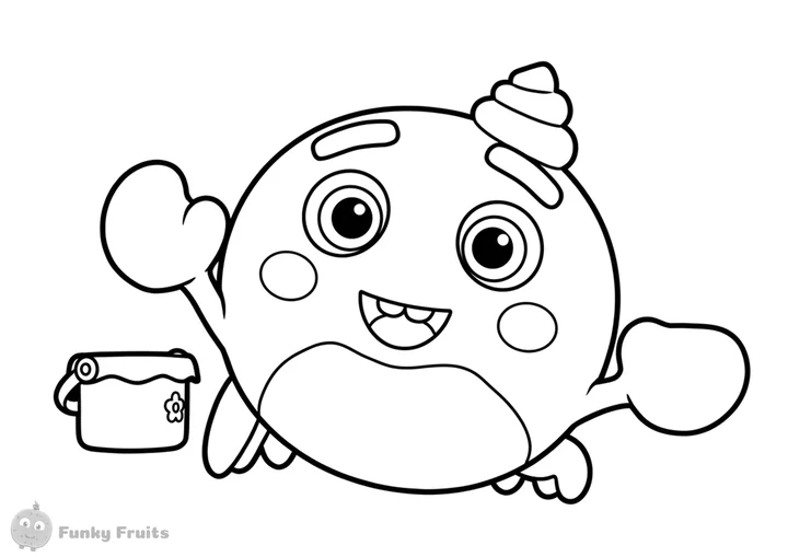 Ice cream friend coloring page